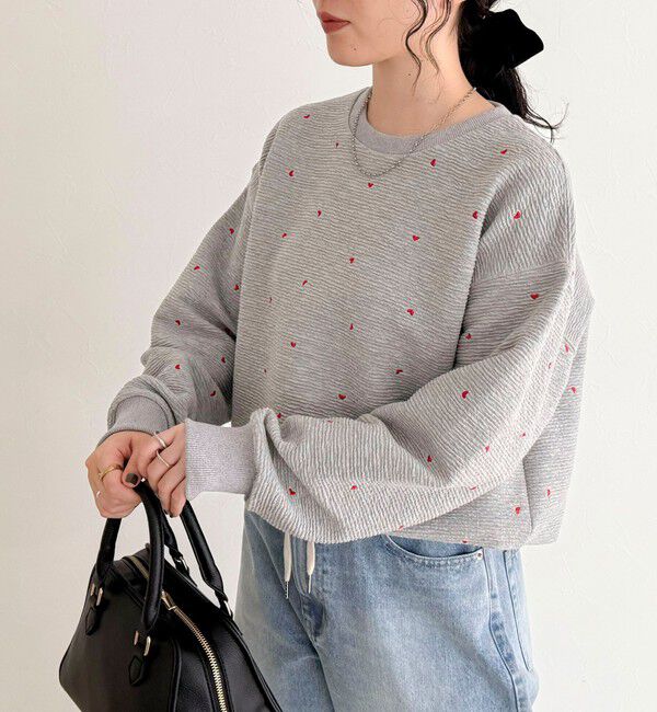 fredy emue「【大人気リバイバル】ハート刺繍コンパクトスウェットプルオーバー」|スウェット・ジャージ|