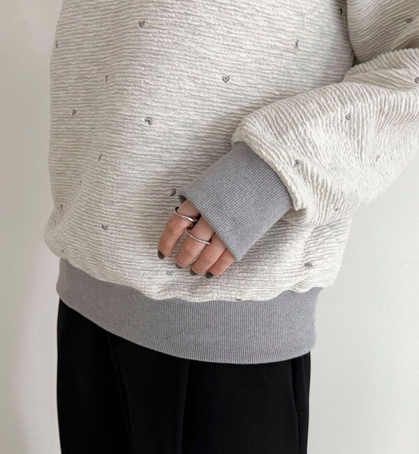 fredy emue「【大人気リバイバル】ハート刺繍コンパクトスウェットプルオーバー」|スウェット・ジャージ|