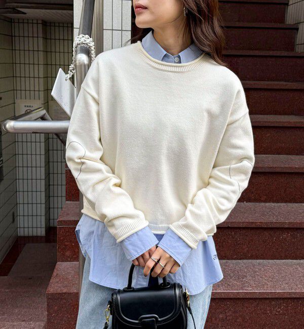 fredy emue「ハートステッチニットプルオーバー」|ニット・セーター|