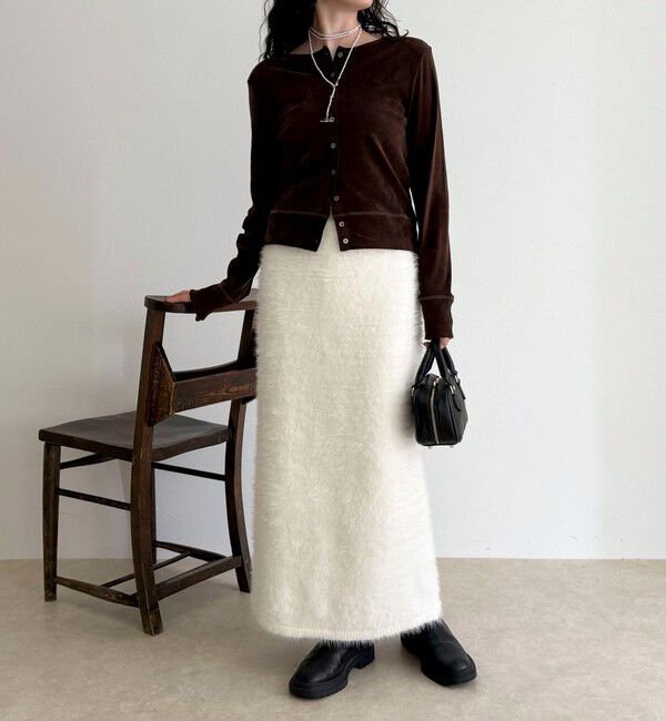 fredy emue「シャギーニットスカート」|タイト|