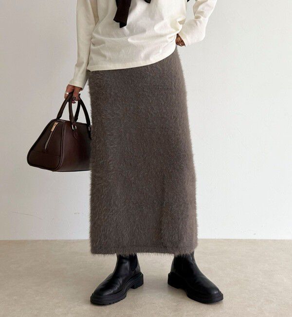 fredy emue「シャギーニットスカート」|タイト|
