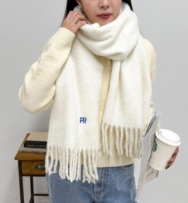 fredy emue「ライトブークレ無地マフラー45」|マフラー|