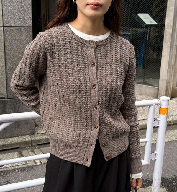 fredy emue「FR刺繍ケーブル柄ニットカーディガン」|ニット・セーター|