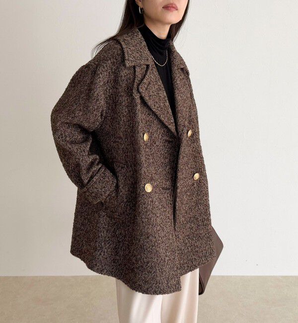 fredy emue「【リバイバル/新色追加】ウール混ミドル丈Pコート」|ピーコート|