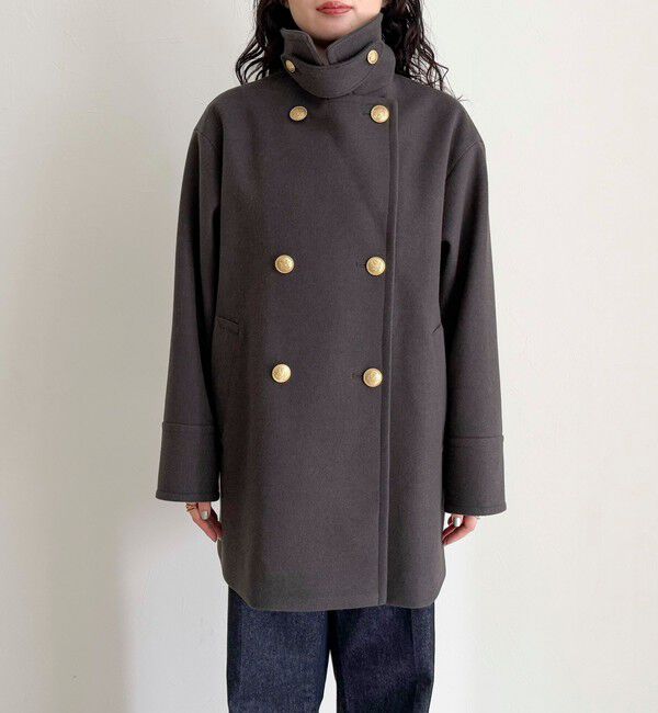 fredy emue「【リバイバル/新色追加】ウール混ミドル丈Pコート」|ピーコート|