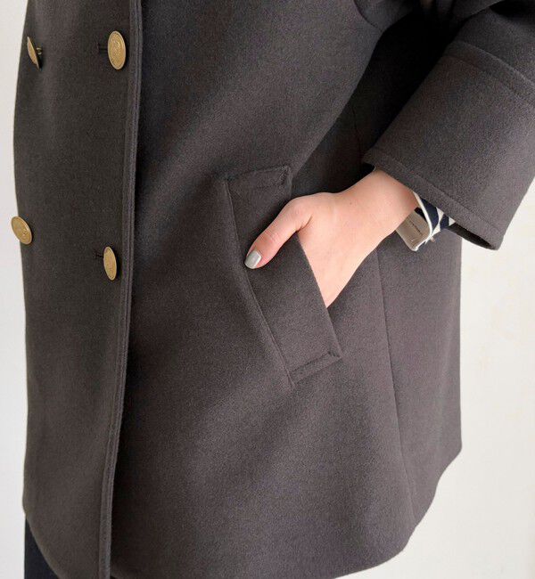 fredy emue「【リバイバル/新色追加】ウール混ミドル丈Pコート」|ピーコート|