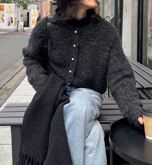 fredy emue「ふわふわ起毛ニットカーディガン」|カーディガン|