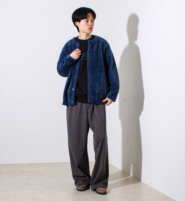 GLOSTER「モヘヤライク シャギークルーネックカーディガン」|カーディガン|