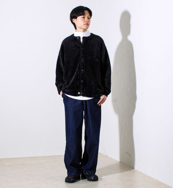 GLOSTER「モヘヤライク シャギークルーネックカーディガン」|カーディガン|