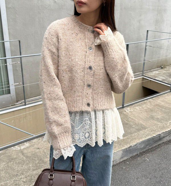 fredy emue「スパンコールニットカーディガン」|カーディガン|