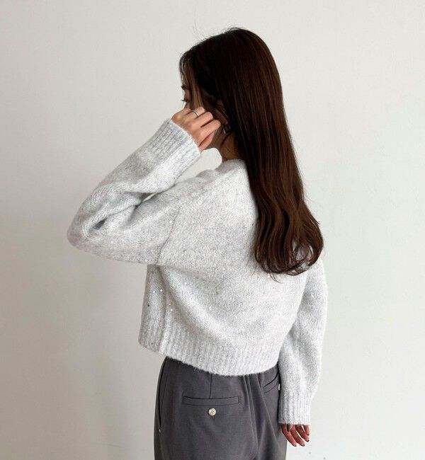 fredy emue「スパンコールニットカーディガン」|カーディガン|