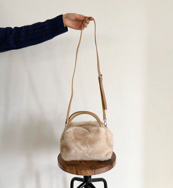 fredy emue「ミンク風2WAYボックストートバッグ」|ショルダー・メッセンジャー|