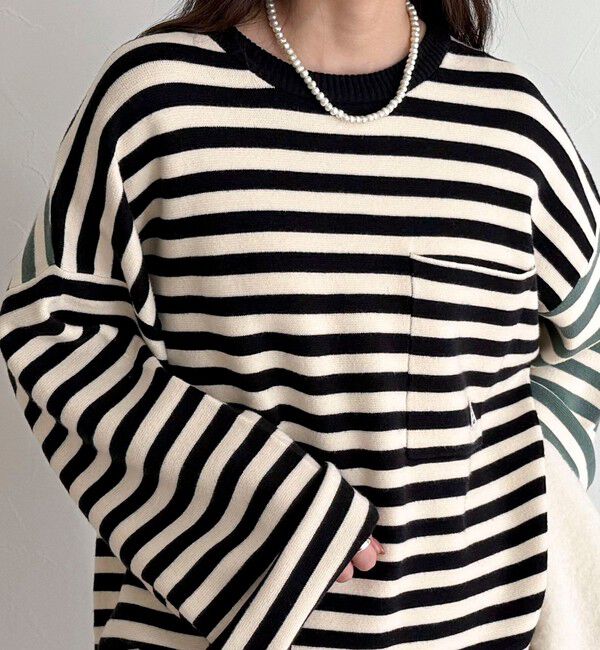 fredy emue「【GEVACO/ゲバコ】ボーダーニットプルオーバー」|ニット・セーター|