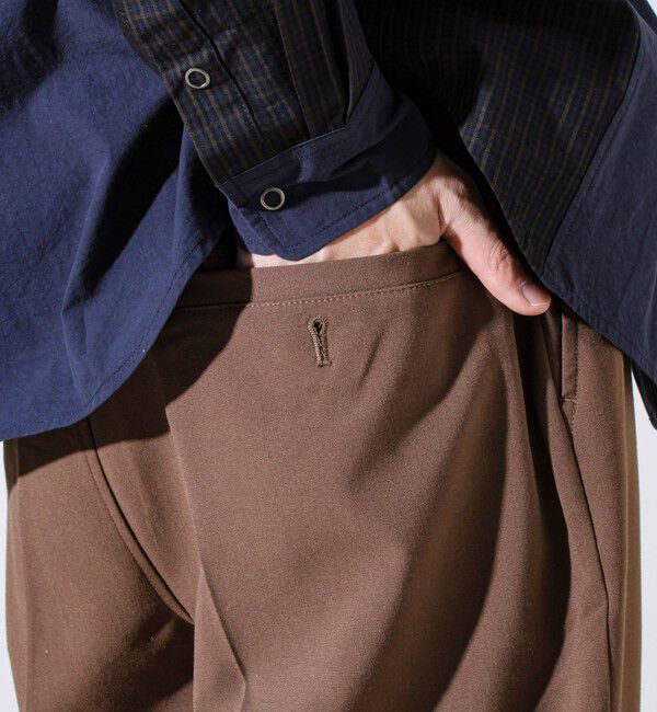 GLOSTER「【セットアップ対応】ウールライクワイドパンツ」|チノ|