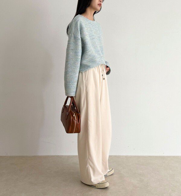 fredy emue「シルキーウォームセミワイドイージーパンツ」|チノ|