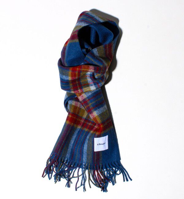 GLOSTER「【カシミヤブレンド】ウールリバーシブルチェックマフラー」|マフラー|