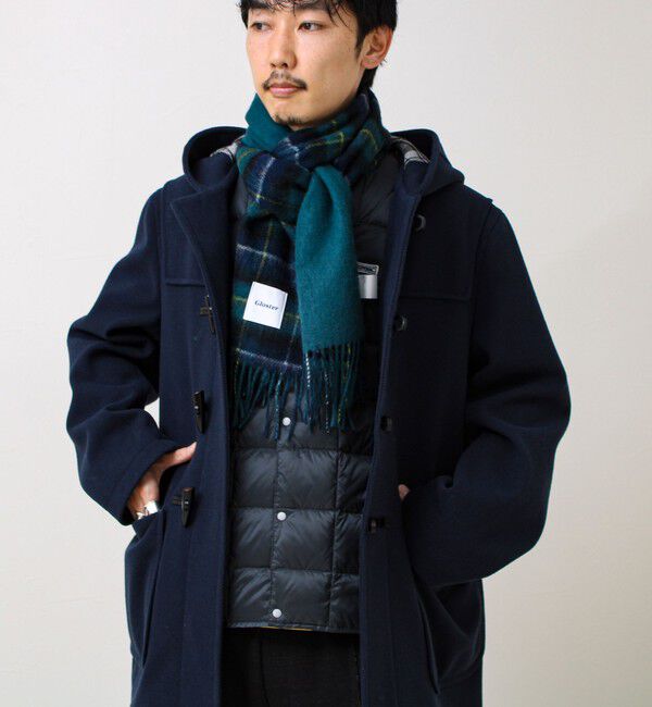 GLOSTER「【カシミヤブレンド】ウールリバーシブルチェックマフラー」|マフラー|
