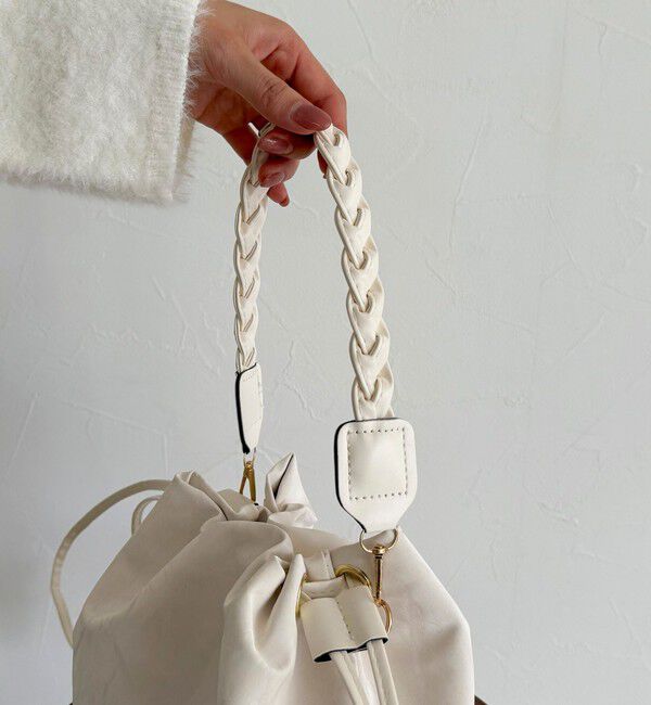 fredy emue「三つ編みハンドル巾着バッグ」|ショルダー・メッセンジャー|