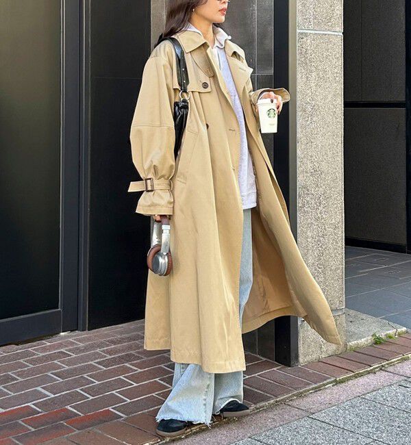 fredy emue「【発売のたびに即完売する大人気アイテム】袖ボリュームトレンチコート」|トレンチコート|