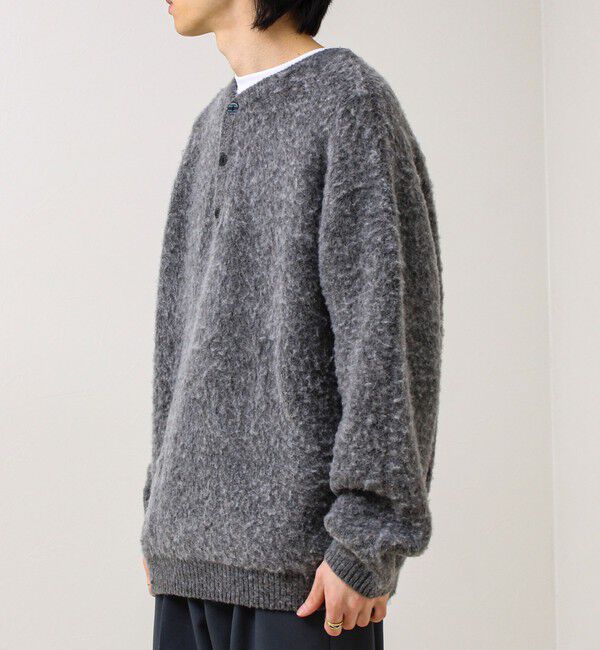 GLOSTER「【モヘアタッチ/ユニセックス対応】ヘンリーネックプルオーバーニット」|ニット・セーター|