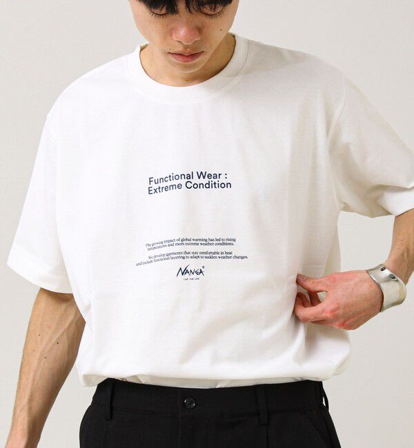 GLOSTER「【NANGA&times;GLOSTER】別注③ Frontprint Tee」|Tシャツ・カットソー|オフホワイト