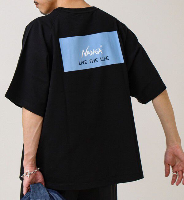 GLOSTER「【NANGA&times;GLOSTER】別注② Raglan Backprint Tee」|Tシャツ・カットソー|ブラック系その他2
