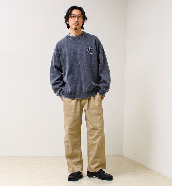 GLOSTER「【BOYエンブレム刺繍】Wフェイス フェードプルオーバーニット」|ニット・セーター|