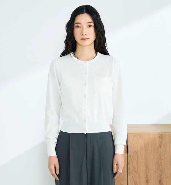 fredy emue「FR刺繍コットン混BASICカーディガン」|カーディガン|