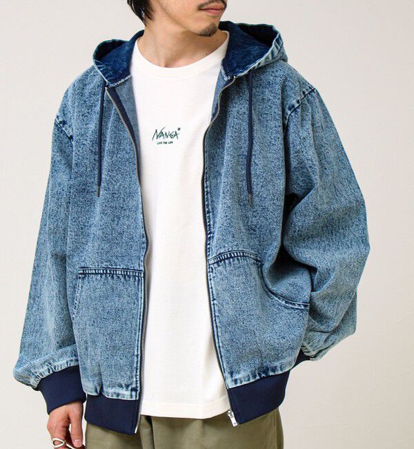 GLOSTER「【タフに着回す】キャンバス/デニム ジップパーカー」|ブルゾン・スタジャン|