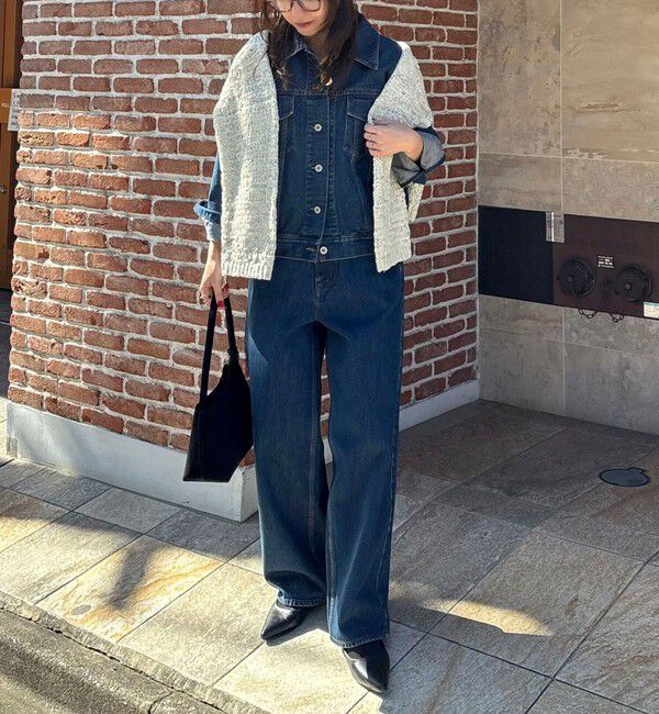 fredy emue「《セットアップ対応》ワイドテーパードデニムパンツ」|デニム|