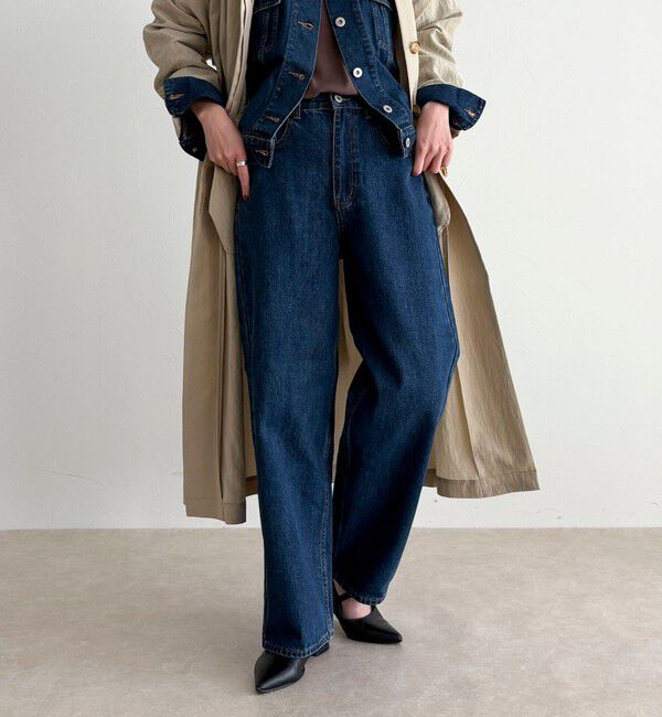 fredy emue「《セットアップ対応》ワイドテーパードデニムパンツ」|デニム|
