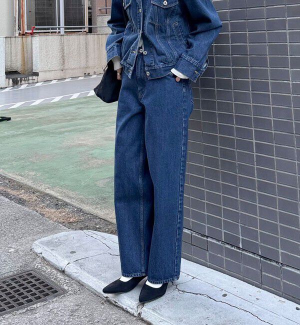 fredy emue「《セットアップ対応》ワイドテーパードデニムパンツ」|デニム|