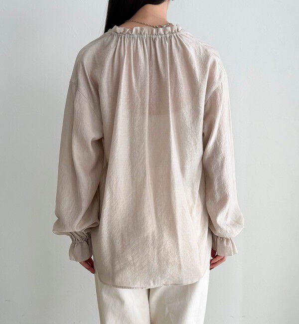 fredy emue「シャイニーシアーギャザーブラウス」|シャツ・ブラウス|