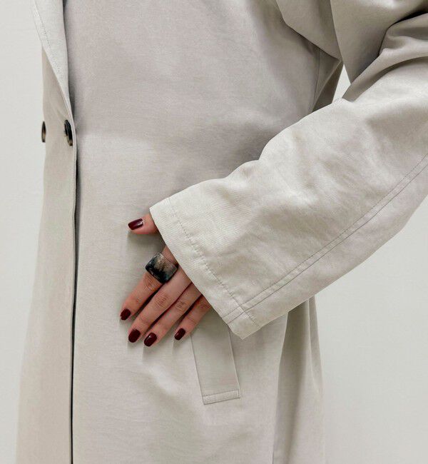 fredy emue「スウェードライクピーチコート」|トレンチコート|