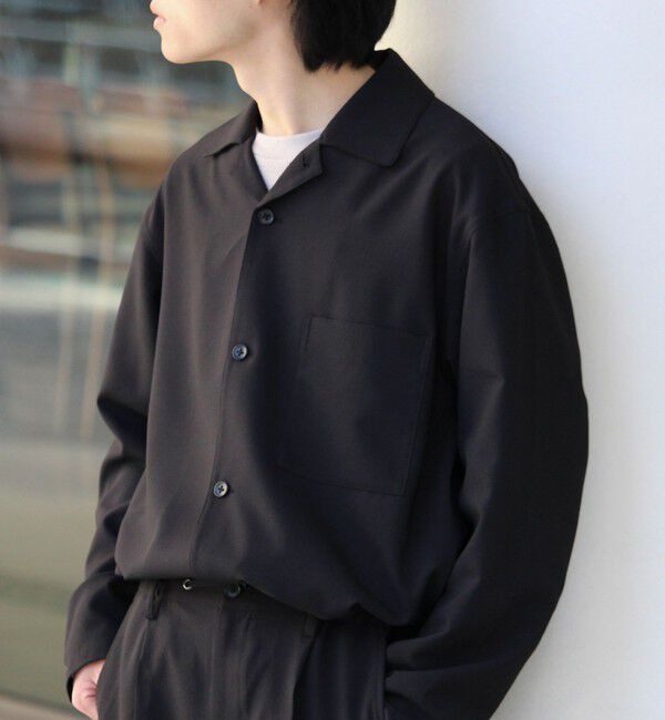 GLOSTER「【春夏に着たい上品素材】リネンタッチドビーワークシャツ」|シャツ・ブラウス|