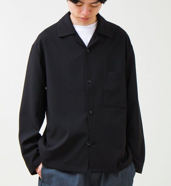 GLOSTER「【春夏に着たい上品素材】リネンタッチドビーワークシャツ」|シャツ・ブラウス|