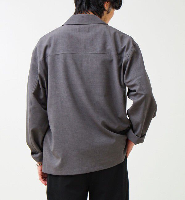 GLOSTER「【春夏に着たい上品素材】リネンタッチドビーワークシャツ」|シャツ・ブラウス|