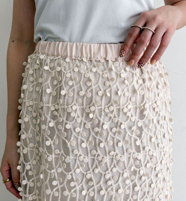 fredy emue「《セットアップ対応》フォーカスドット刺繍スカート」|スカート|