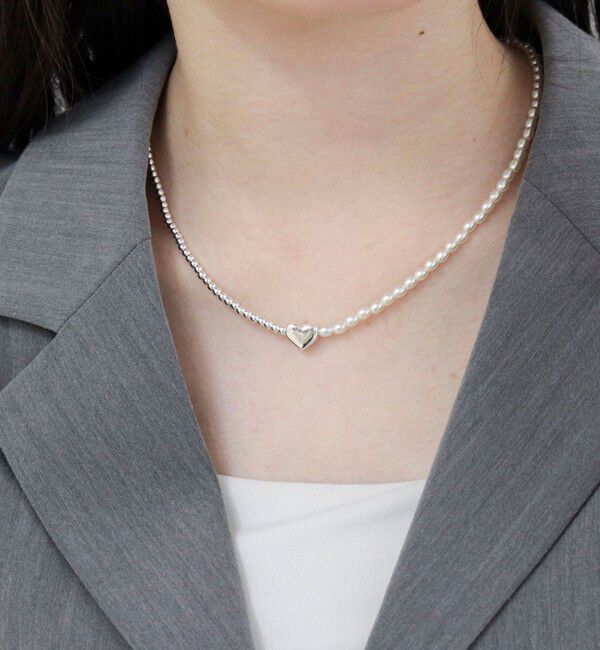 fredy emue「ハートトップバイカラーネックレス」|ネックレス|