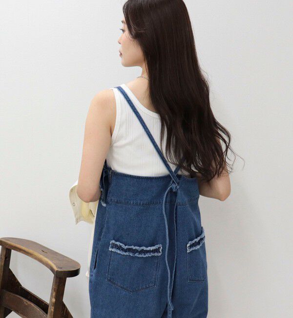 fredy emue「フリルデニムサロペット」|オールインワン|