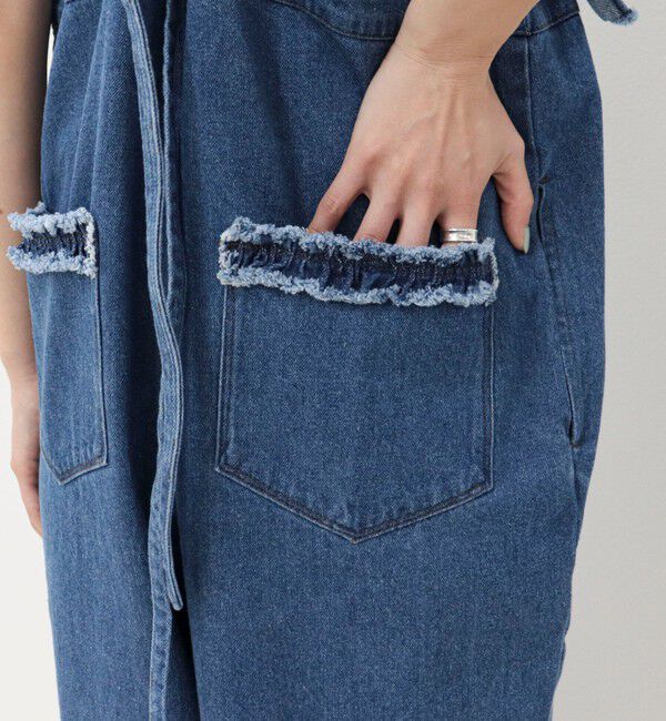 fredy emue「フリルデニムサロペット」|オールインワン|