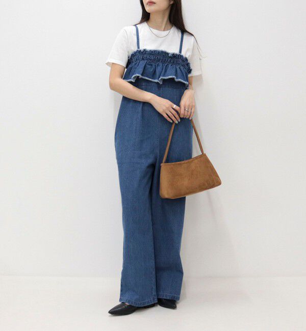 fredy emue「フリルデニムサロペット」|オールインワン|