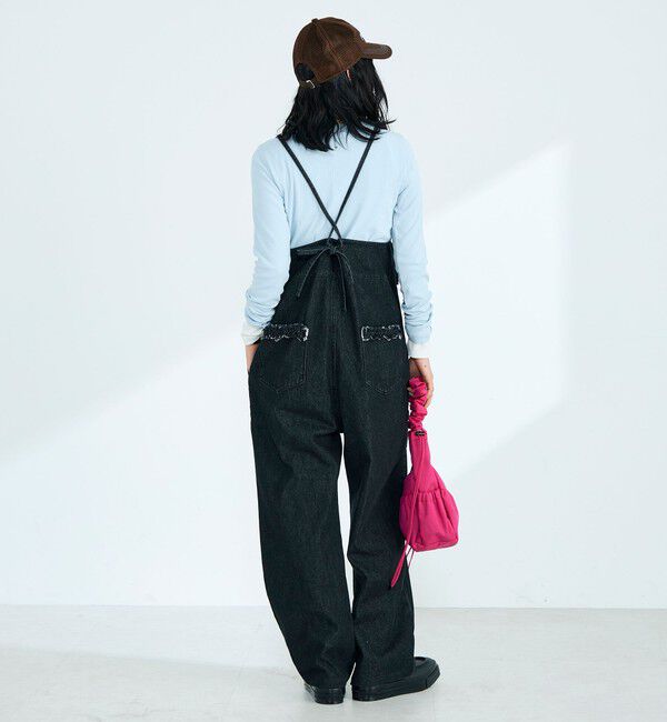 fredy emue「フリルデニムサロペット」|オールインワン|