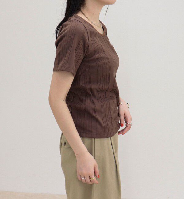 fredy emue「ランダムテレコ5分袖Tシャツ」|Tシャツ・カットソー|