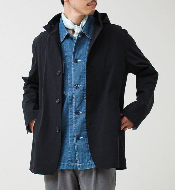 GLOSTER「【GLOSTER名品アウター】スタンドフードブルゾン」|ブルゾン・スタジャン|ブラック