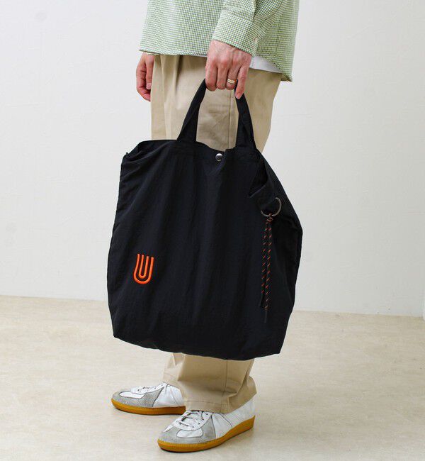 GLOSTER「【UNIVERSAL OVERALL】ウインクルナイロン2WAYショルダー」|ショルダー・メッセンジャー|ブラック