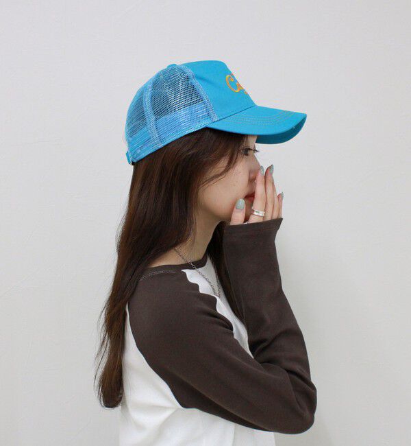fredy emue「【CASSELINI/キャセリーニ】刺しゅうメッシュキャップ」|キャップ・キャスケット|ライトブルー