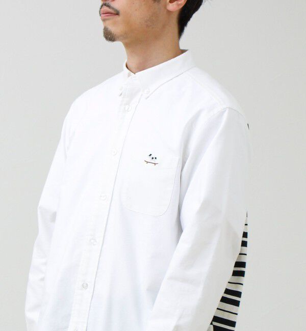 GLOSTER「【フレブル刺繍】ボタンダウン コンビシャツ」|シャツ・ブラウス|
