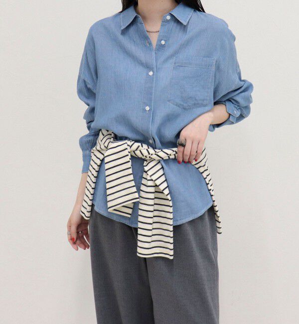 fredy emue「コットンボイルシアーデニムシャツ」|シャツ・ブラウス|