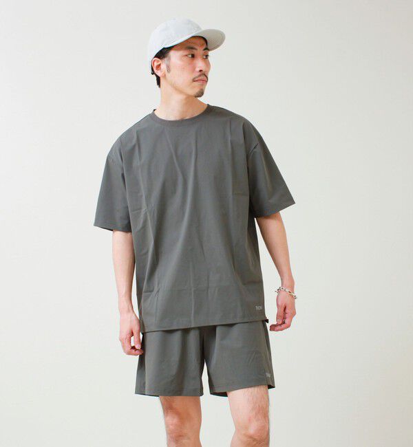 GLOSTER「【GLOSTER&times;TAION】機能素材 ワンマイルセットアップ（Tシャツ＋ショーツ）」|Tシャツ・カットソー|チャコールグレー